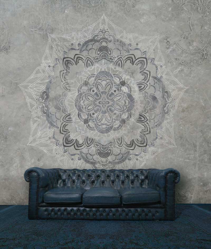 Carta da parati stile ornamentale con Mandala